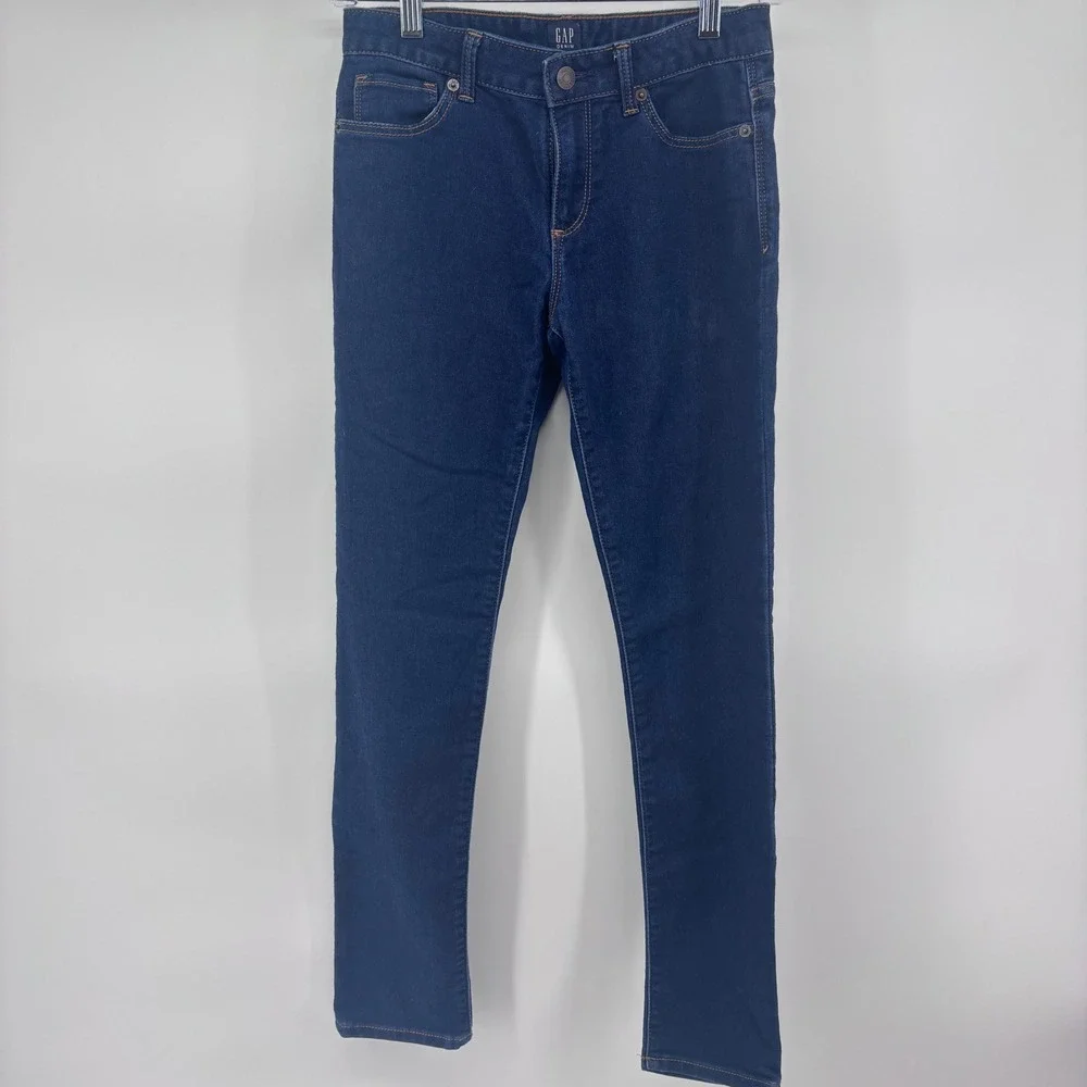 GAP‎ Denim Girls Size 14 Regular Stretch Super Skinny Dark Wash Jeans